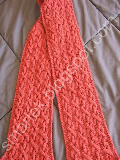 Sihnon Cable Scarf Pattern - smariek knits